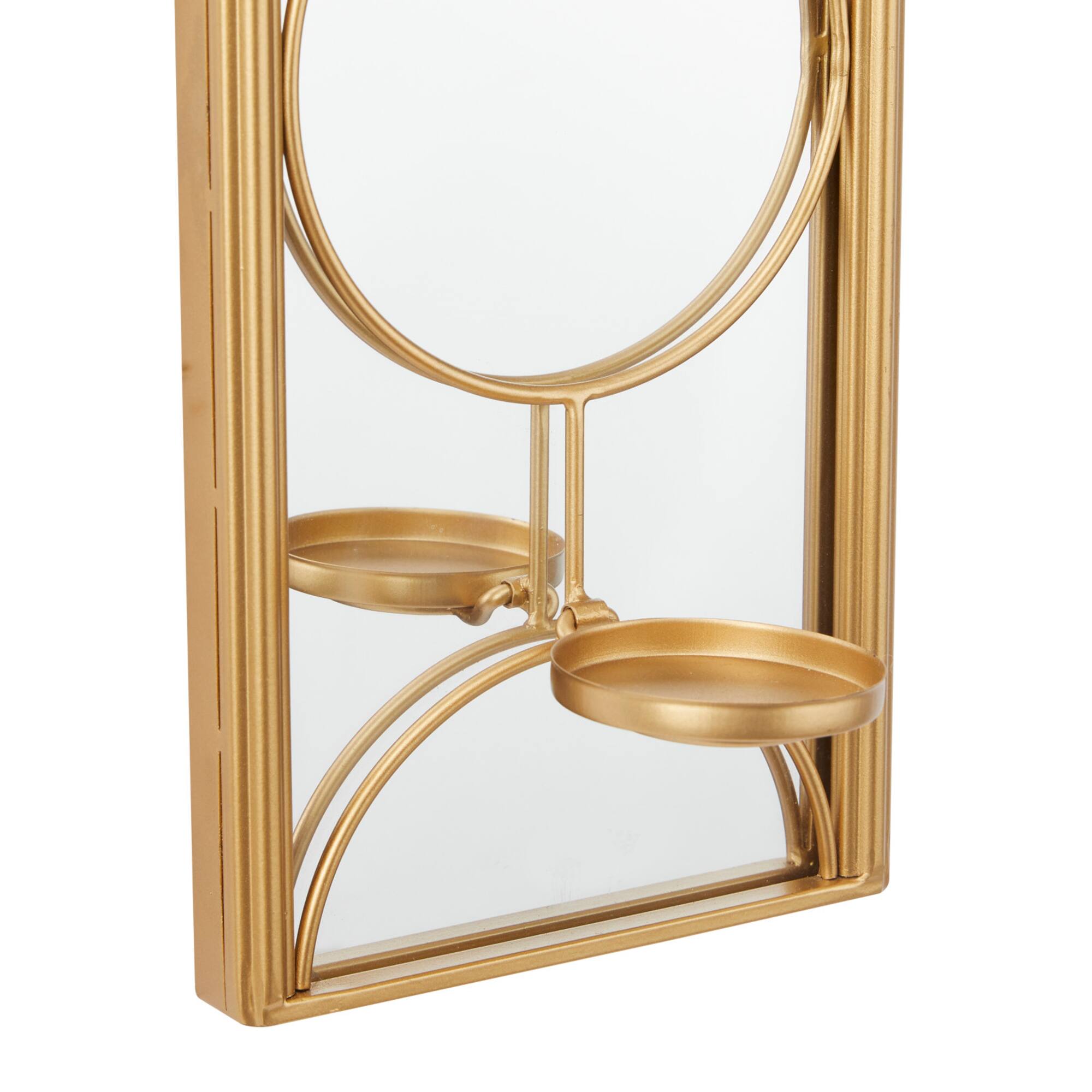 CosmoLiving by Cosmopolitan Gold Metal Modern Wall Sconce